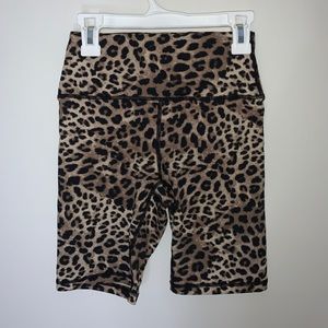 Cheetah print biker shorts